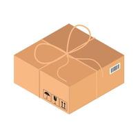 cardboard box post vector