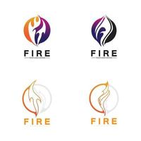 fire flame logo icon vector design template