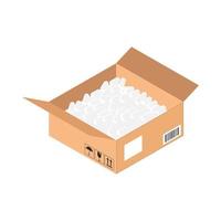 styrofoam inside box vector