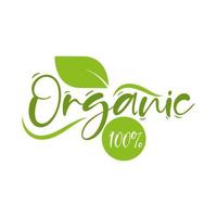 organic product lettering vector