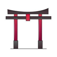 japanese gate culture vector