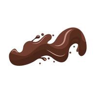 salpicaduras de chocolate líquido vector