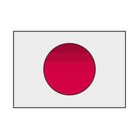 bandera de japón natonal vector