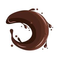 chocolate wave splashing vector