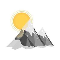 mountain snowmelt natural vector