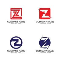 letra z número 2 logo icono vector