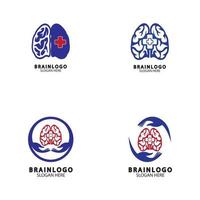 vector de concepto de diseños de logotipo de cerebro