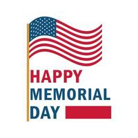 memorial day card vector