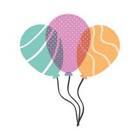 balloons party decoration vector