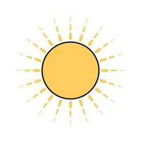 sun summer weather vector