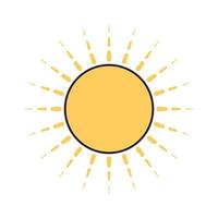 sun summer weather vector