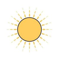 sol clima de verano vector