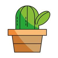 potted cactus plant vector