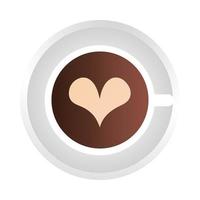 coffee cup heart vector