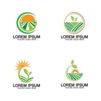 Organic farming logo vector illustration