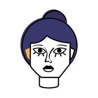 female face drawn vector