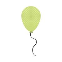 green balloon party vector