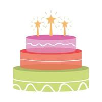 birthday cake stars vector