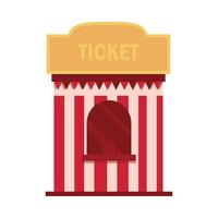 amusement park tickets booth carnival isolated design vector