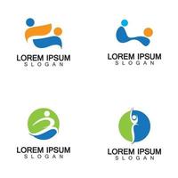 Abstract people logo design vector