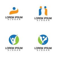 Abstract people logo design vector