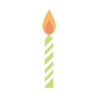 burning candle decoration vector