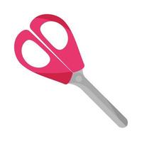 stationery scissors supply icon flat vector