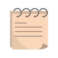 school education notepad supply icon flat vector