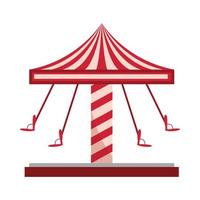 amusement park swing carousel ride carnival isolated design vector