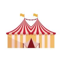 amusement park carnival circus tents isolated design vector