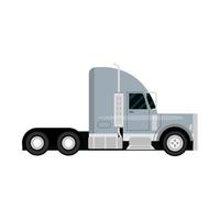 semi truck trailer vehicle city transport vector