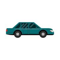 car sedan transport vehicle side view car icon vector