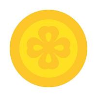 happy st patricks day gold coins treasure icon flat style vector