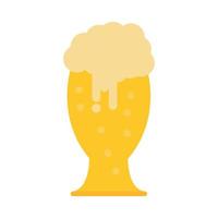 icono de bebida de espuma de cerveza fría estilo plano vector