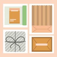 wrapping decoration set vector