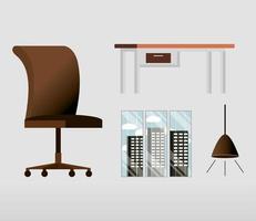 office icons set vector