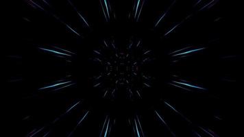 Dark Fractal Neon Particles Tunnel Loop 4K video