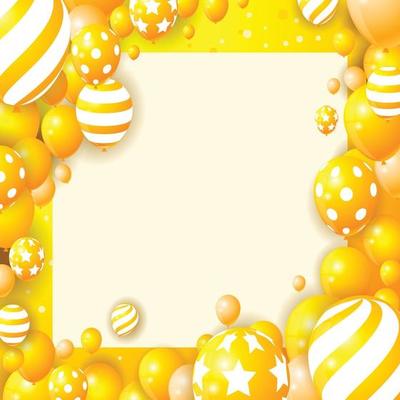 Frame of Yellow Balloons