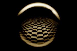 Imagen monocroma abstracta de una bola de cristal foto