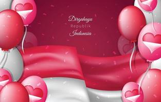 Indonesia Independence Day Background vector