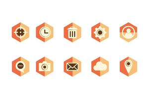 flat design style icon set vector