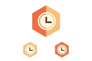 time icon in flat design style vector icon button
