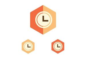 time icon in flat design style vector icon button