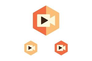 video record icon in flat design style vector icon button