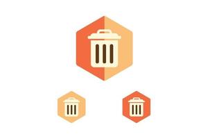 delete icon in flat design stylevector icon button vector