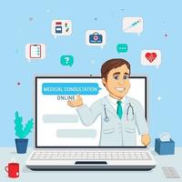 Online medical consultation and support vector