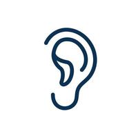 icono de vector de plantilla de logotipo de oreja