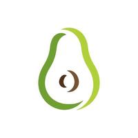 Avocado fruit logo healthy food symbols vector