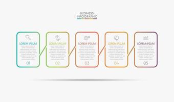 Business data visualization timeline infographic icons designed for abstract background template vector