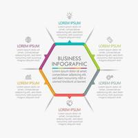 Business circle timeline infographic icons designed for abstract background template vector